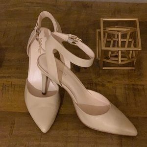 Nine West Leather Ankle Strap Heels